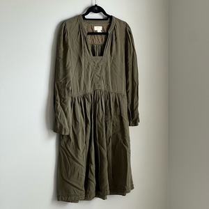 Maeve Anthropologie‎ Olive Green Long Sleeve Dress